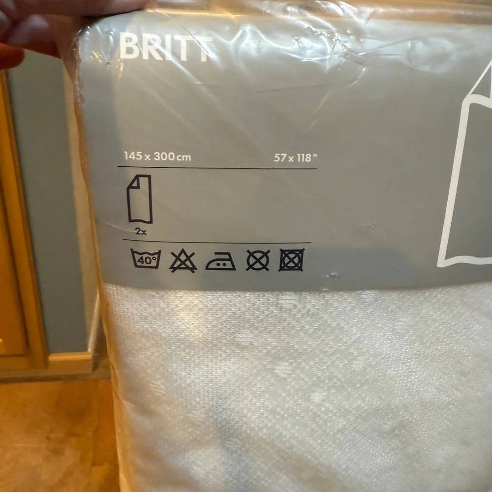 IKEA White Polka Dot Curtain Panel Brand New 57x 118 Brand New